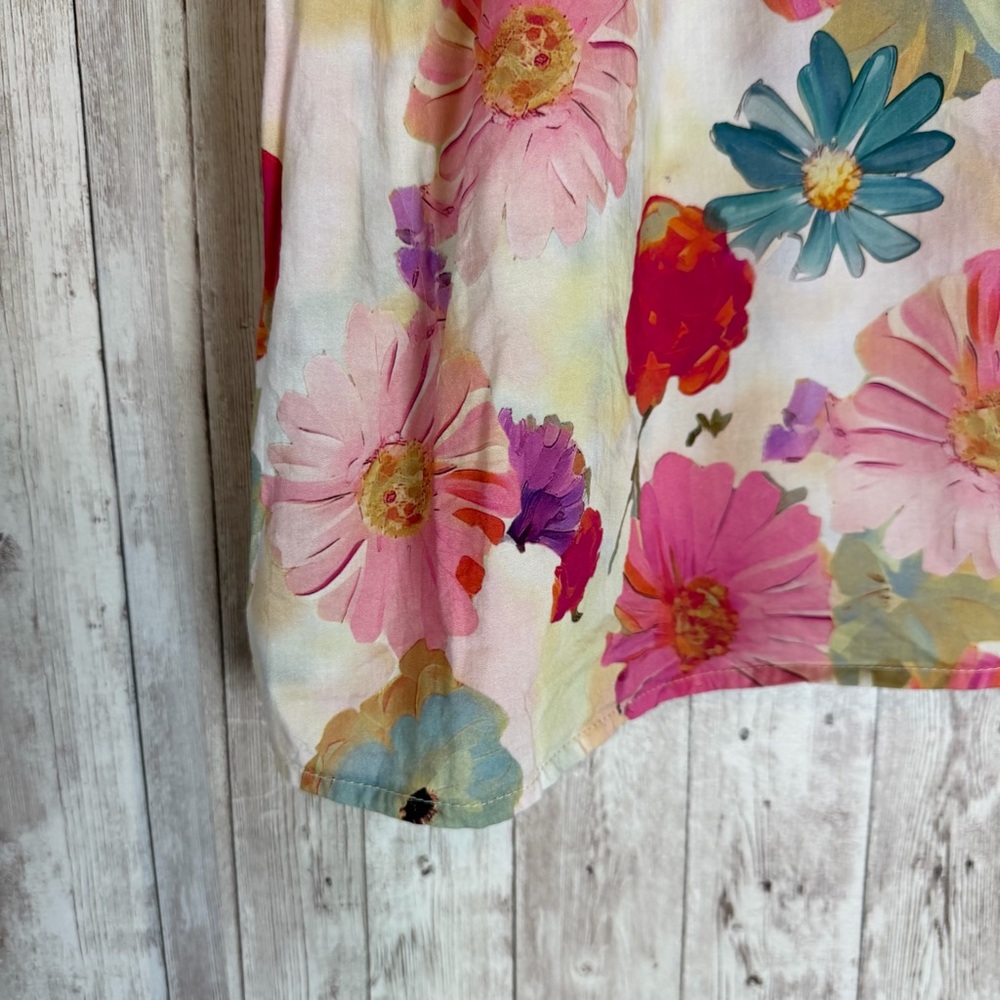 Entro Penny Floral Tie-Neck Blouse XL - Picture 5 of 10